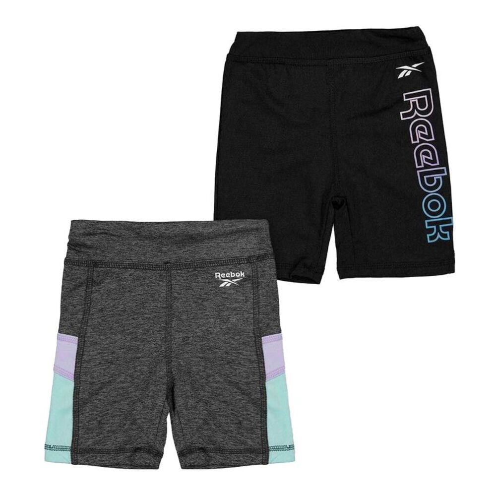 Reebok Girls Slim Shorts (Pack of 2) / Midnight